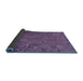 Thickness of Patterned Medium Purple Rug, pat1854blu