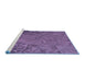 Sideview of Machine Washable Transitional Medium Purple Rug, wshpat1854blu