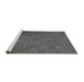 Sideview of Machine Washable Transitional Gray Rug, wshpat1854gry