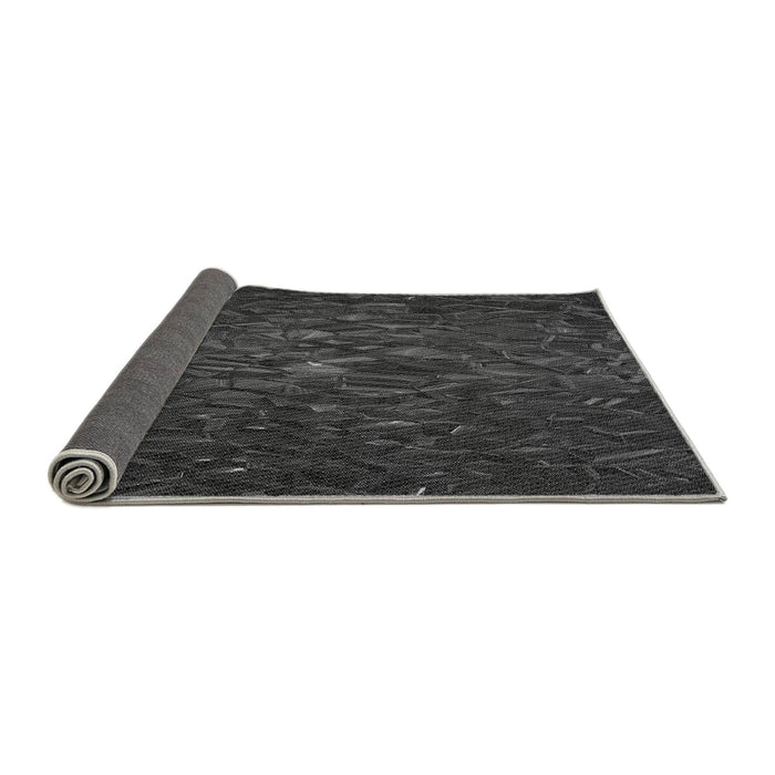 Patterned Charcoal Black Rug, pat1855gry