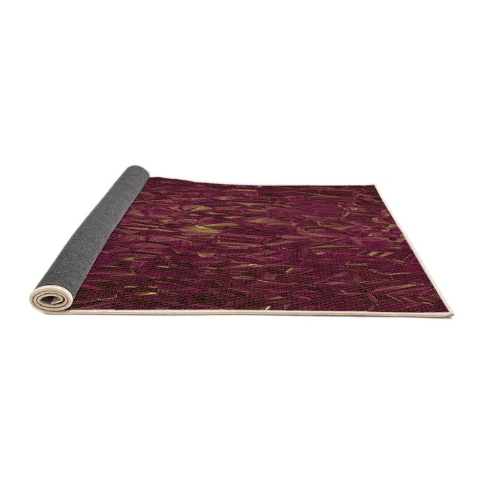 Thickness of Patterned Fire Brick Red Rug, pat1855org