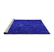 Sideview of Machine Washable Transitional MediumBlue Rug, wshpat1855pur