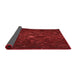 Thickness of Patterned Cranberry Red Rug, pat1855rd