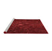 Sideview of Machine Washable Transitional Cranberry Red Rug, wshpat1855rd