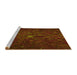 Sideview of Machine Washable Transitional Mahogany Brown Rug, wshpat1855yw