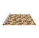 Sideview of Machine Washable Transitional Red Rug, wshpat1856brn