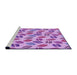 Sideview of Machine Washable Transitional Pastel Purple Pink Rug, wshpat1856pur