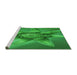 Sideview of Machine Washable Transitional Green Rug, wshpat1857grn