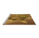 Sideview of Machine Washable Transitional Mahogany Brown Rug, wshpat1857org