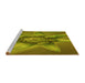 Sideview of Machine Washable Transitional Olive Green Rug, wshpat1857yw