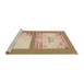 Sideview of Machine Washable Transitional Chocolate Brown Rug, wshpat1859brn