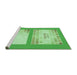 Sideview of Machine Washable Transitional Jade Green Rug, wshpat1859grn