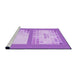 Sideview of Machine Washable Transitional Blossom Pink Rug, wshpat1859pur