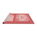 Sideview of Machine Washable Transitional Pink Rug, wshpat1859rd