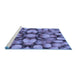 Sideview of Machine Washable Transitional Purple Mimosa Purple Rug, wshpat186blu