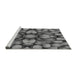 Sideview of Machine Washable Transitional Black Rug, wshpat186gry