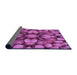 Thickness of Patterned Medium Violet Red Pink Rug, pat186pur