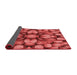 Thickness of Patterned Red Rug, pat186rd