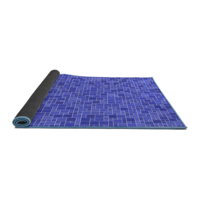 Thickness of Patterned Sky Blue Rug, pat1860blu