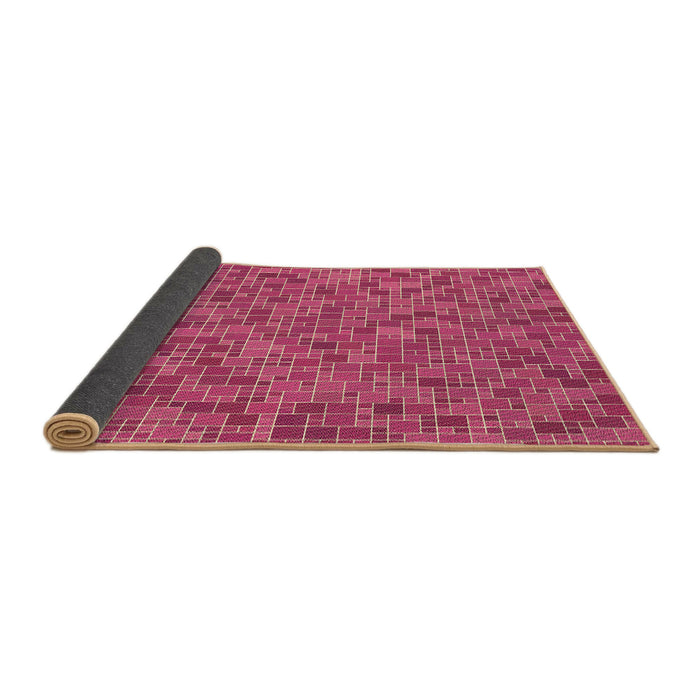Thickness of Patterned Raspberry Red Rug, pat1860brn