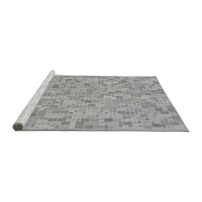 Sideview of Machine Washable Transitional Gray Rug, wshpat1860gry
