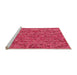 Sideview of Machine Washable Transitional Crimson Red Rug, wshpat1860org