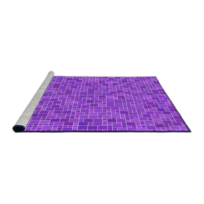 Sideview of Machine Washable Transitional Purple Rug, wshpat1860pur