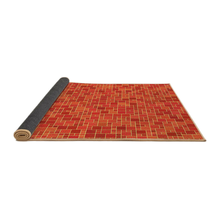 Thickness of Patterned Neon Orange Rug, pat1860yw