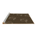 Sideview of Machine Washable Transitional Oak Brown Rug, wshpat1861brn