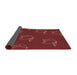 Thickness of Patterned Cranberry Red Rug, pat1861rd