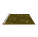 Sideview of Machine Washable Transitional Dark Yellow Green Rug, wshpat1861yw