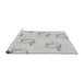 Sideview of Machine Washable Transitional Platinum Gray Rug, wshpat1862gry