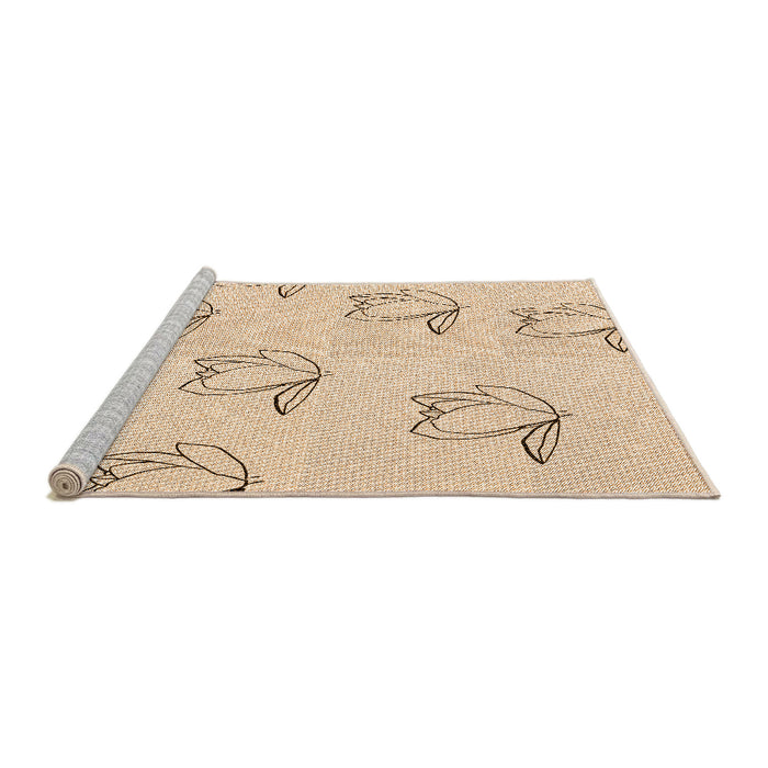 Sideview of Machine Washable Transitional Moccasin Beige Rug, wshpat1862org