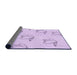 Thickness of Patterned Bright Lilac Purple Rug, pat1862pur