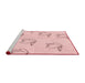 Sideview of Machine Washable Transitional Light Coral Pink Rug, wshpat1862rd