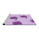 Sideview of Machine Washable Transitional Purple Rug, wshpat1864pur