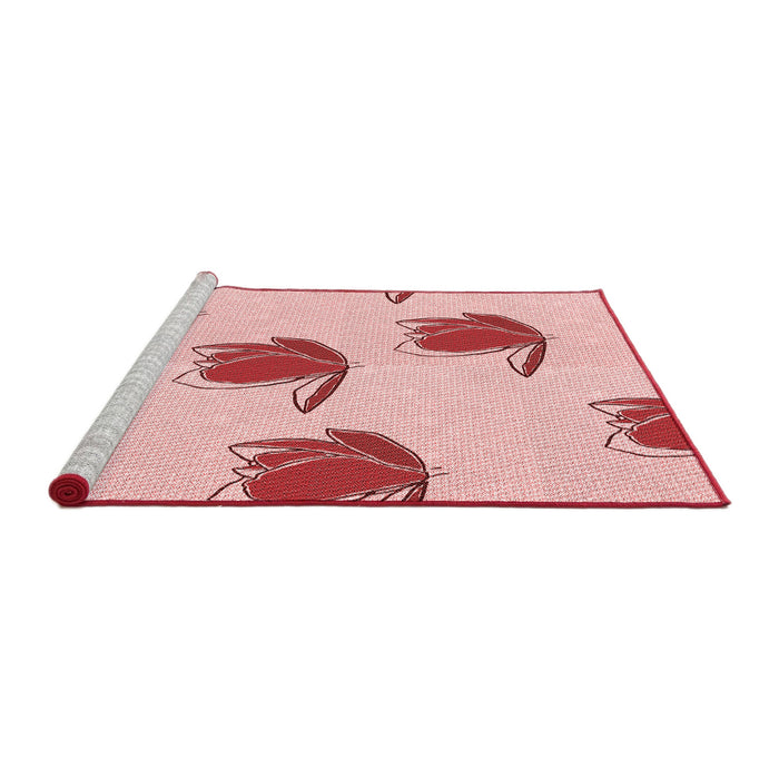 Sideview of Machine Washable Transitional Red Rug, wshpat1864rd
