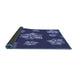 Thickness of Patterned Denim Dark Blue Rug, pat1865blu