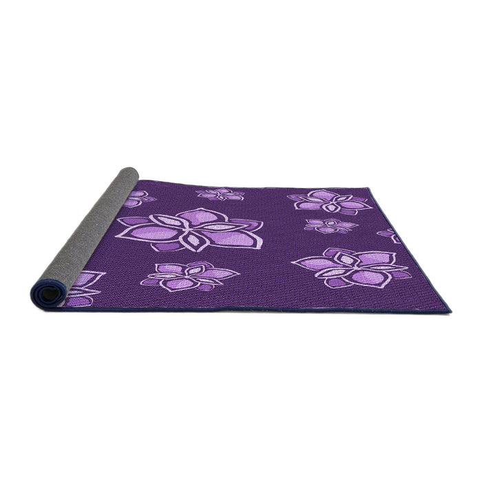 Thickness of Patterned Purple Rug, pat1865pur