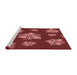 Sideview of Machine Washable Transitional Cranberry Red Rug, wshpat1865rd