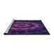 Sideview of Machine Washable Transitional Dark Purple Rug, wshpat1866pur