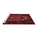 Sideview of Machine Washable Transitional Red Rug, wshpat1866rd