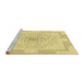 Sideview of Machine Washable Transitional Sun Yellow Rug, wshpat1867yw