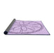 Thickness of Patterned Orchid Purple Rug, pat1868pur