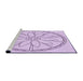 Sideview of Machine Washable Transitional Orchid Purple Rug, wshpat1868pur