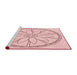 Sideview of Machine Washable Transitional Pink Rug, wshpat1868rd