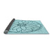 Thickness of Patterned Electric Blue Rug, pat1869lblu