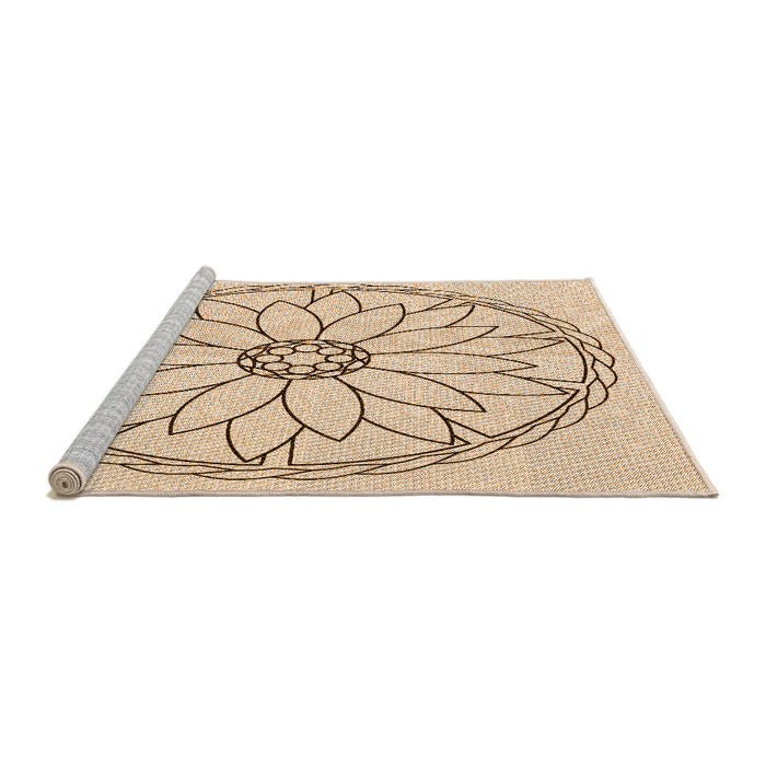 Sideview of Machine Washable Transitional Peru Brown Rug, wshpat1869org