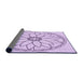 Thickness of Patterned Lilac Purple Rug, pat1869pur