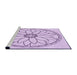 Sideview of Machine Washable Transitional Lilac Purple Rug, wshpat1869pur